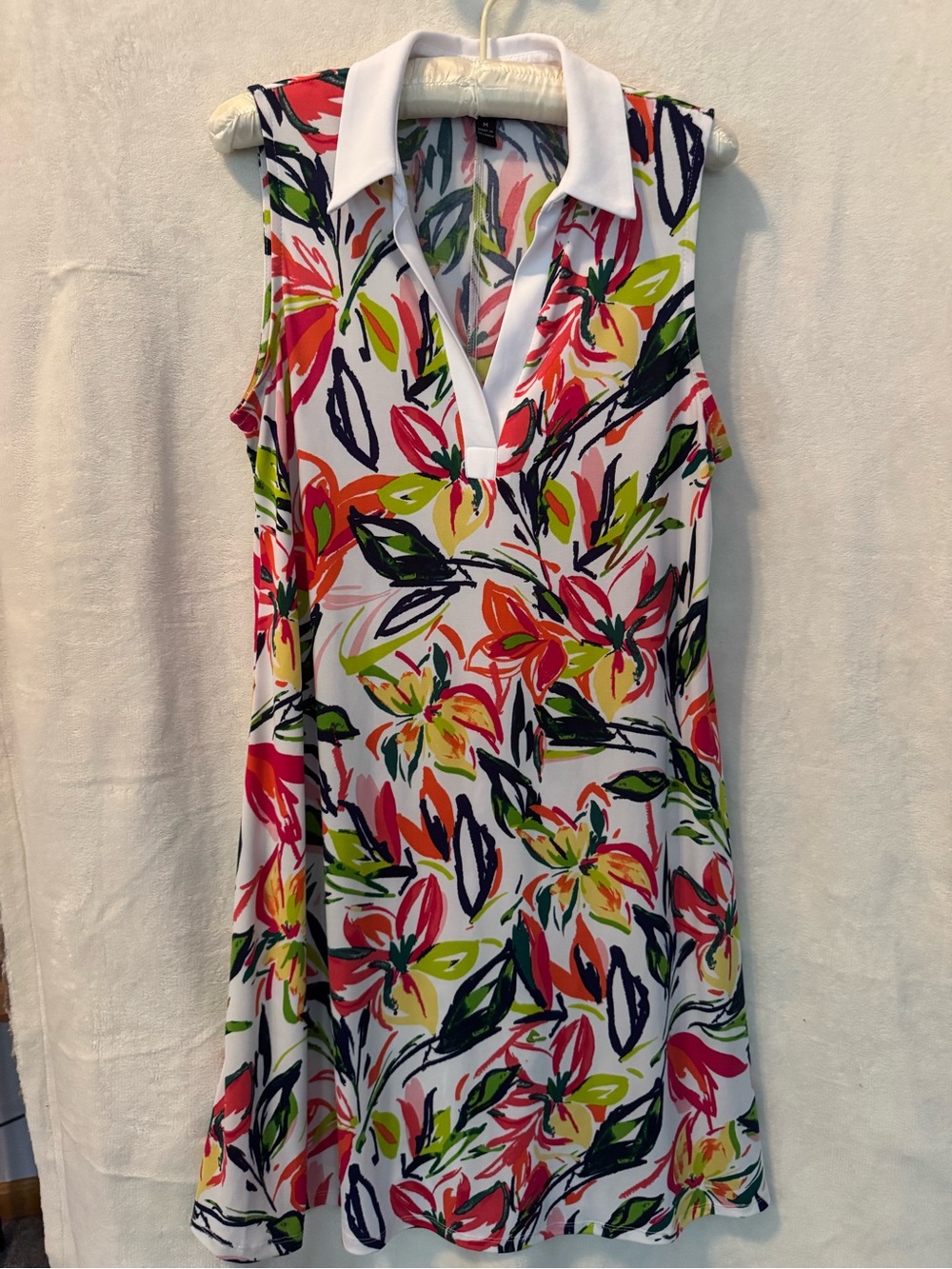 MSK Floral Multicolor Sleeveless Dress - Pink, Green, Blue